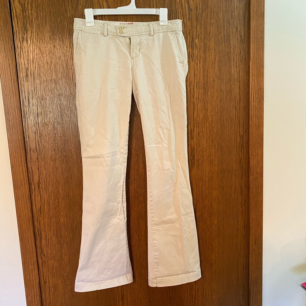 Abercrombie flare khaki pants